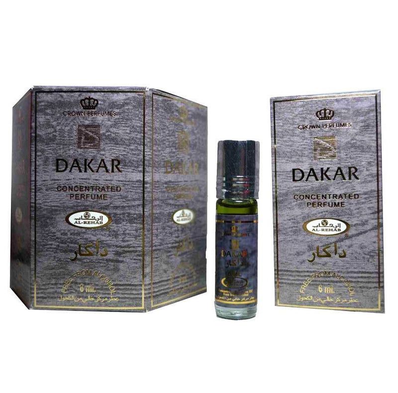 12x6ml Dakar by Al Rehab Genuine Perfume Roll On Fragrance Alcohol Free Halal