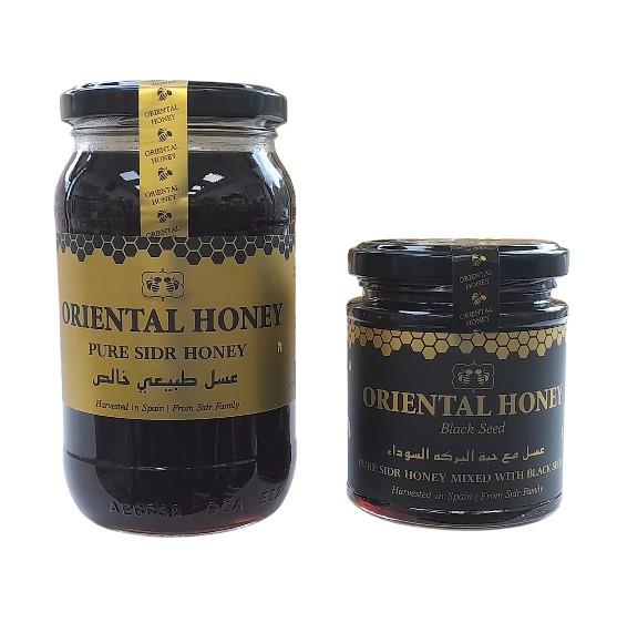 Spanish Sidr Honey 500g + Black Seed Honey 250g – Raw, Pure & Natural
