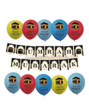 Umrah Mubarak Banners Buntings Flags Gold & Black & Balloons