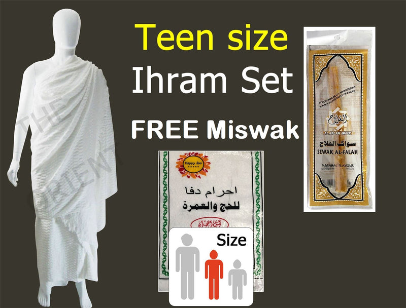 Adult Fabric Ihram Set Belt Slippers Tasbih Hajj Umrah Makkah Ehram Clothing