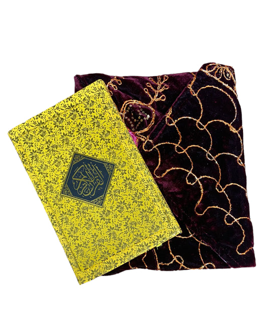 Holy Quran Koran Tajweedi Rainbow Golden Binding Art Paper Quality 16 Line