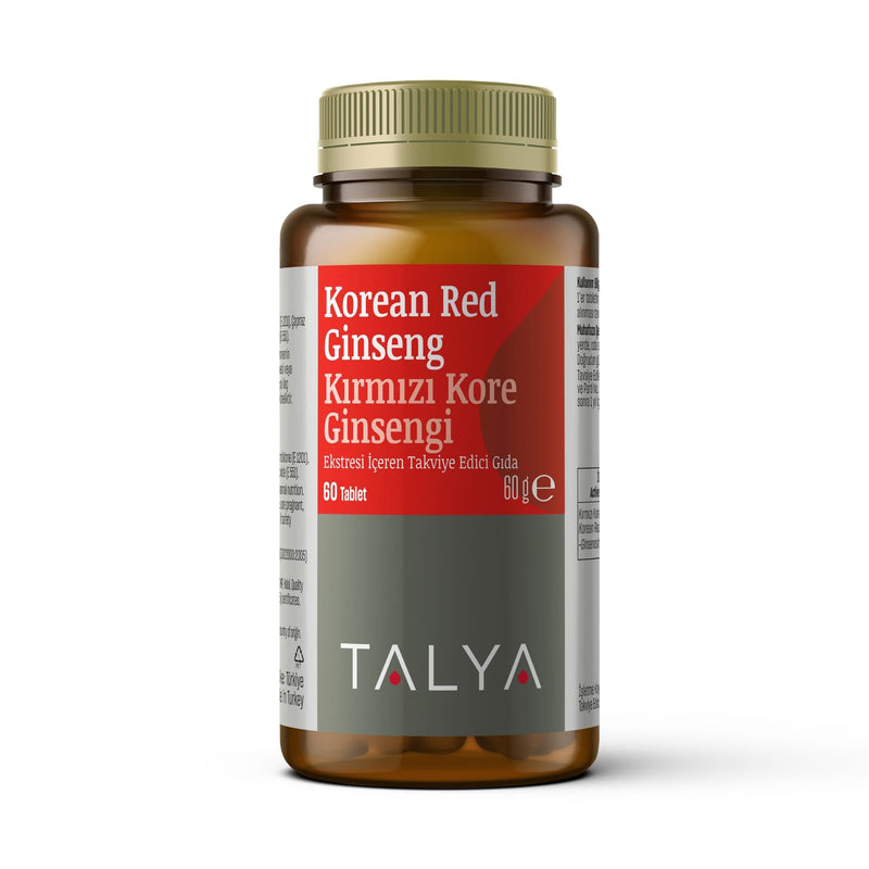 Korean Red Ginseng Dietary Supplement 60 Capsule by Talya