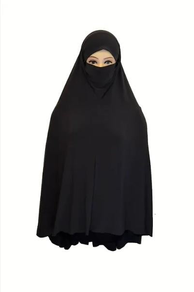 One Piece Hijab Niqab Cotton Face Veil Mask (Breathable)