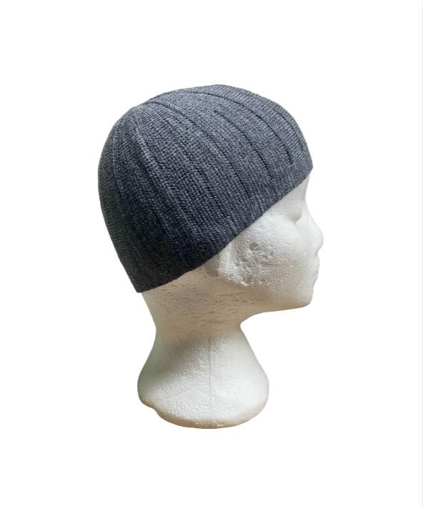 Plain Stretchy Knit Fluffy Premium Quality Men's Hat Topi Kufi