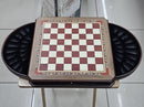 Luxury Handmade Wooden & Marble Chess Set with Hidden Storage