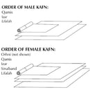 Male or Female Kafan Shroud Muslim Death Clothing Kafn Set White Fabric