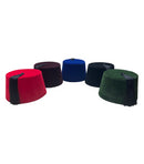 Mens Velvet Suede Turkish Fez Hats With Tassel Bellhop Cap Retro