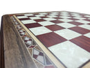 Luxury Handmade Wooden & Marble Chess Set with Hidden Storage