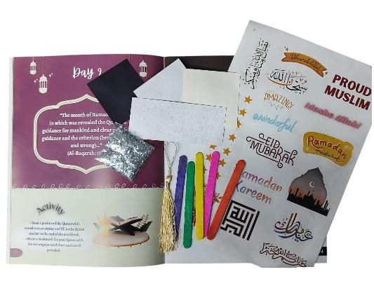Ramadan Activity Book – Includes Stickers , Glitter, Colored Sticks  & Fun Activities for Kids!