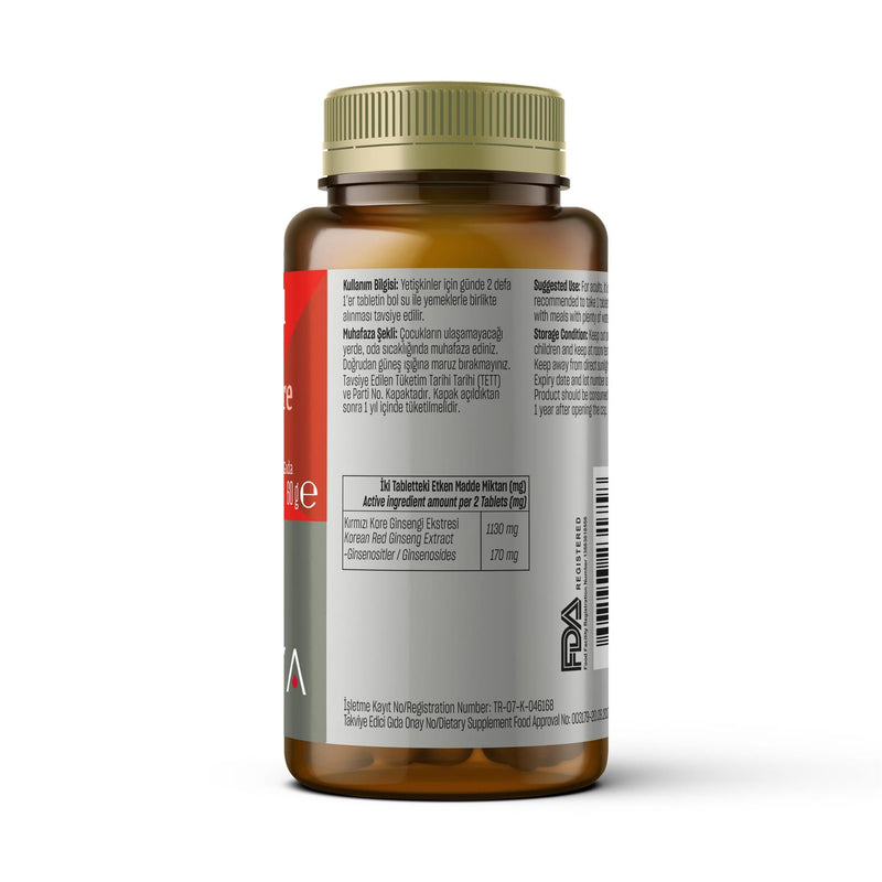 Korean Red Ginseng Dietary Supplement 60 Capsule by Talya