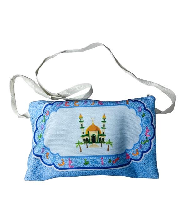 Children & Adult Decorated Roses Prayer Mat Bag Arabic Alphabet Islamic