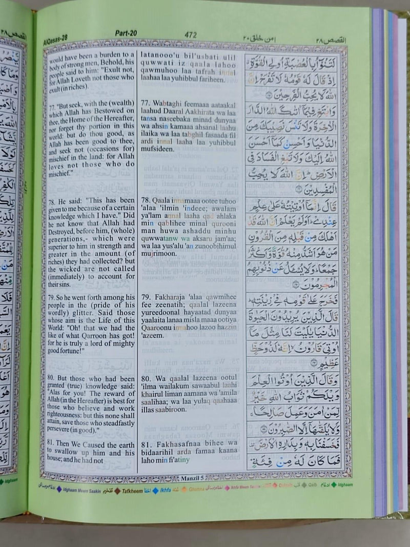 The Holy Quran Colour Coded Transliteration/Translation