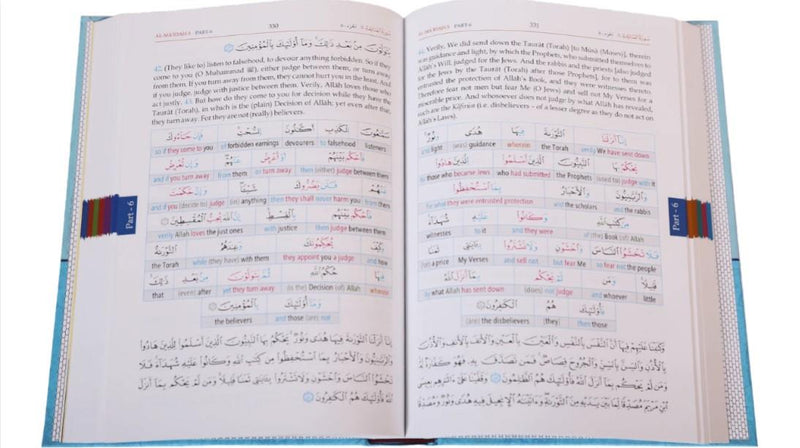 3x Study the Noble Qur'an Word for Word Volumes Part English Arabic Darussalam