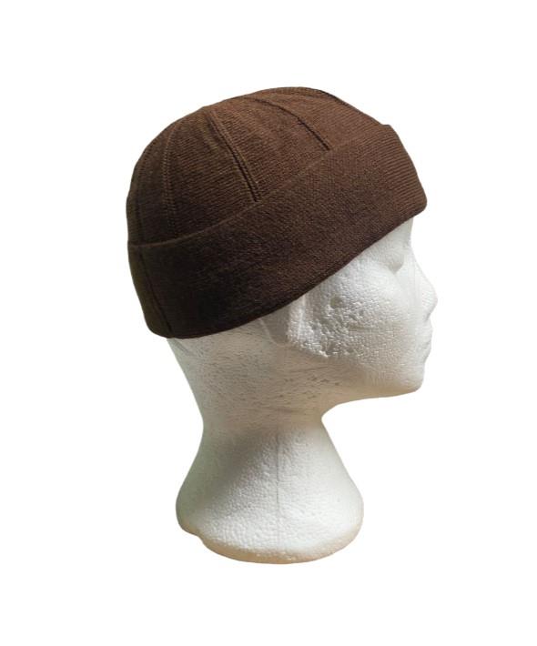 Plain Stretchy Knit Fluffy Premium Quality Men's Hat Topi Kufi