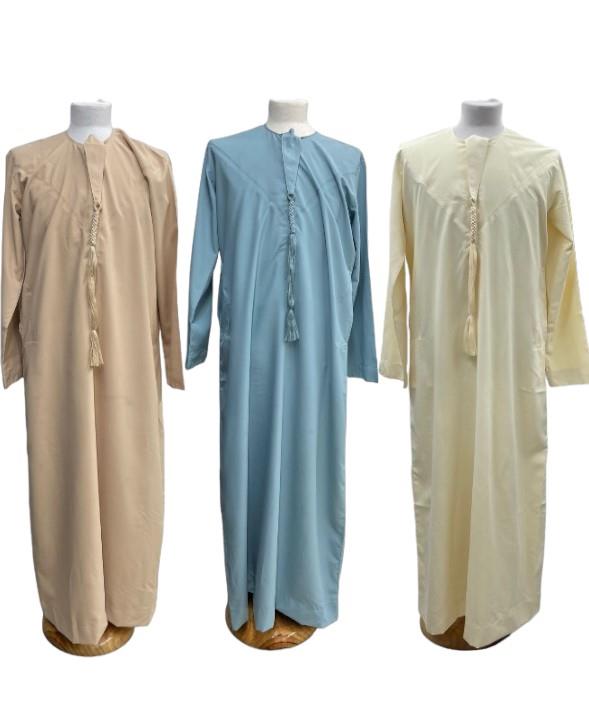 Emirati Soft  No Collar Vietnam Material Premium Thobes Jubba Eid Ramadan Gift