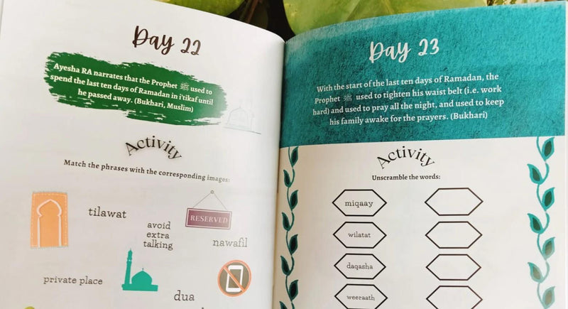 Ramadan Activity Book – Includes Stickers , Glitter, Colored Sticks  & Fun Activities for Kids!