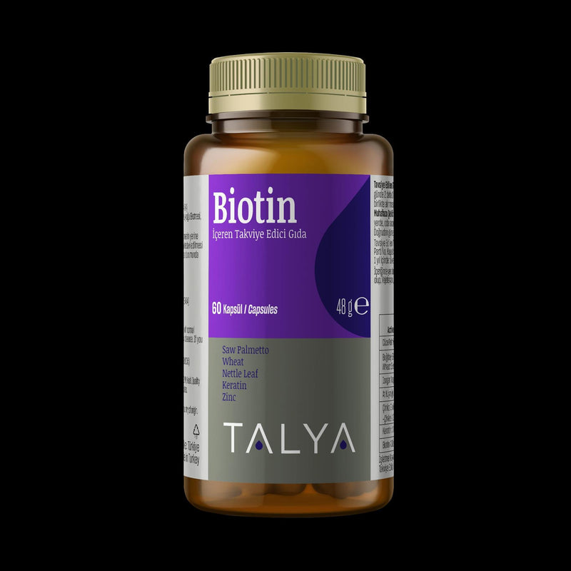 Biotin Dietary Supplement 60 Capsule by Talya