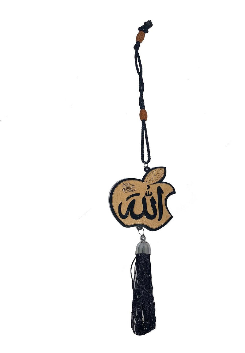 Apple Wooden Car Hanging  Allah & Dua