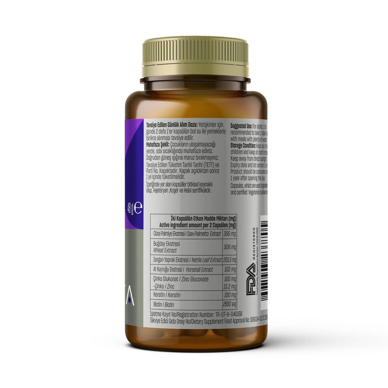 Biotin Dietary Supplement 60 Capsule by Talya