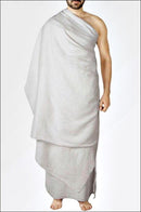 5pc Hajj Umrah Pack Kit Ihram Clothing Miswak Tasbih Slippers Book Adult Ehram