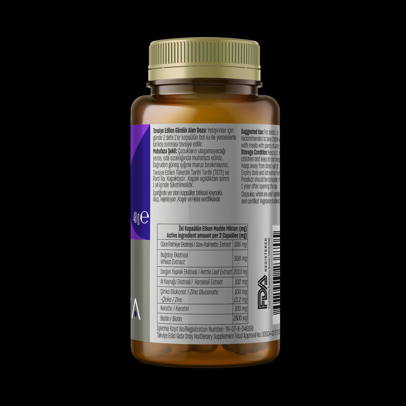Biotin Dietary Supplement 60 Capsule by Talya