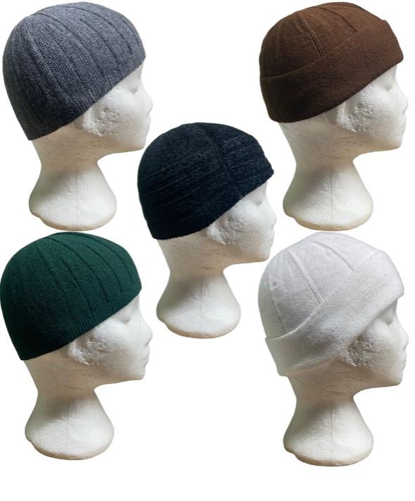 Plain Stretchy Knit Fluffy Premium Quality Men's Hat Topi Kufi