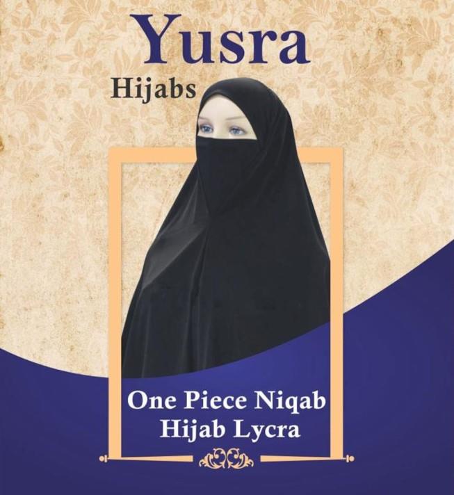 One Piece Hijab Niqab Lycra Face Veil Mask (Breathable)