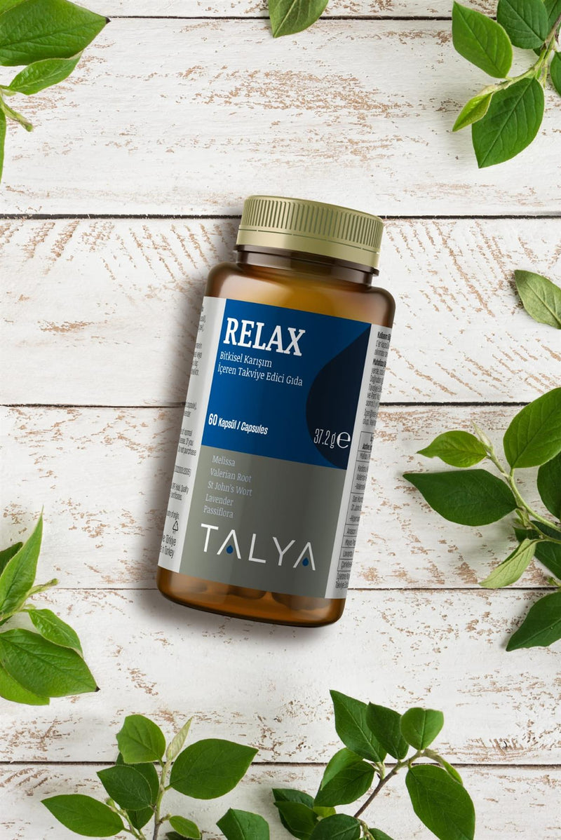 Relax Dietary Supplement 60 Capsule Herbal Mix by Talya