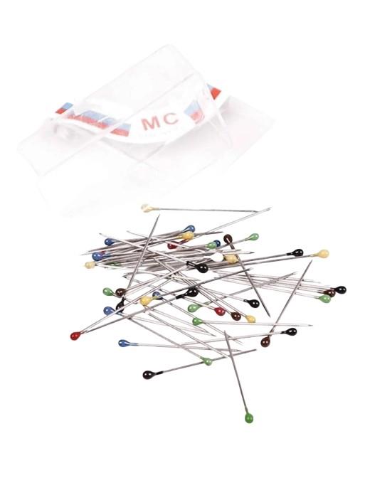 100 Small Coloured Pins With Motif Heads 3cm