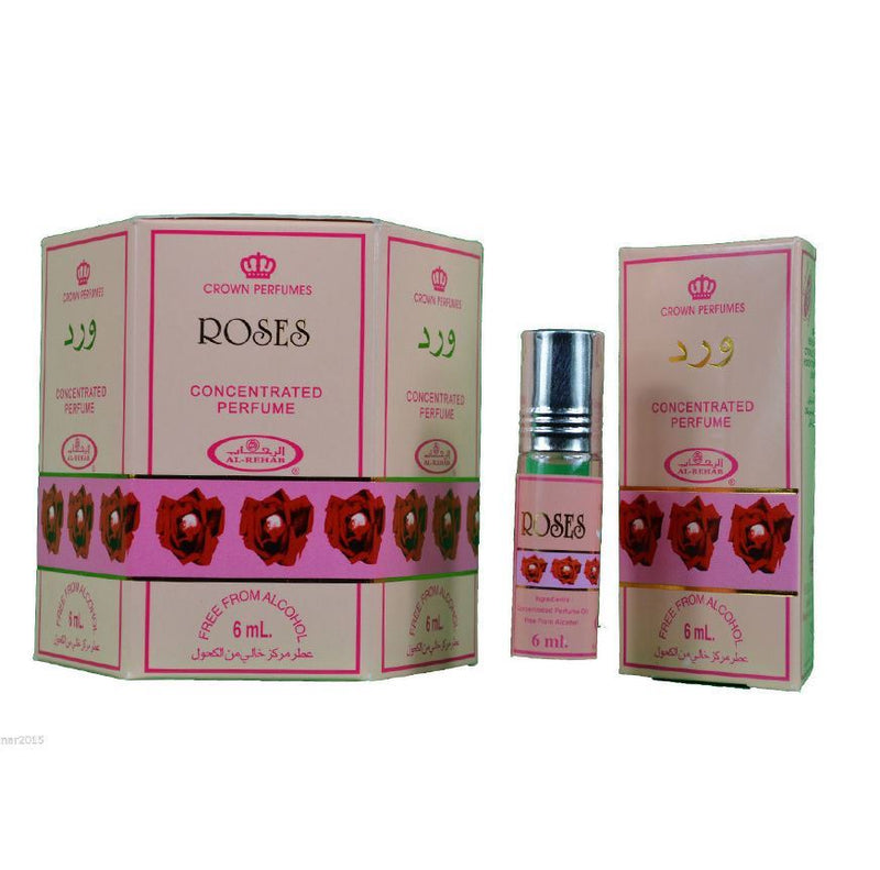 12x6ml Roses Al Rehab Genuine Perfume Roll On Fragrance Oil Alcohol Free Halal
