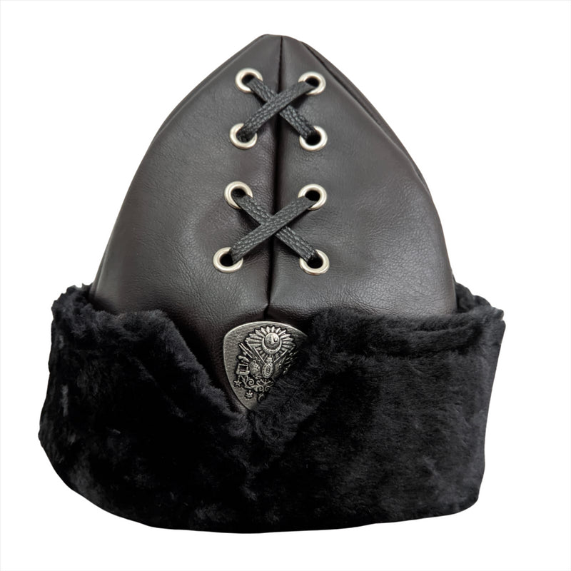 Dirilis Ertugrul Hat Men Boys Turkish Ottoman Bork Fur Black Brown