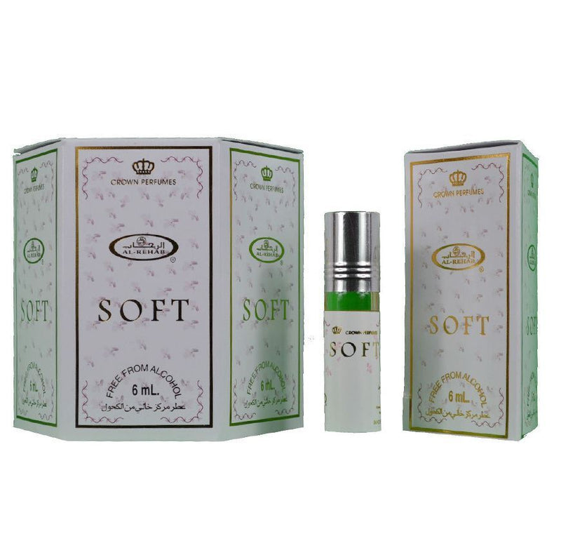 12x6ml Soft by Al Rehab Genuine Perfume Roll On Fragrance Oil Alcohol Free Halal