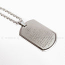 Ayat ul Kursi Stainless Steel Pendant Necklace Chain Islamic Muslim 58cm