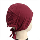 Ladies Bone Bonnet Cap Tie Tube Under Hijab Scarf Band Hat Chemo Girls Women