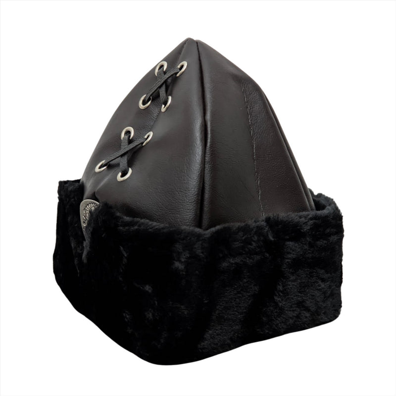 Dirilis Ertugrul Hat Men Boys Turkish Ottoman Bork Fur Black Brown