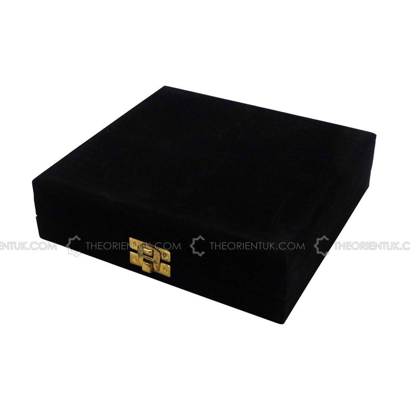 Allah Muhammad Name Diamonds Velvet Box Islamic Ornament Gift 13x6cm