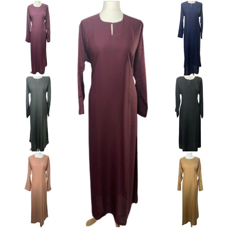 Ladies Nida Abaya Jilbab Jubba Jabba Dress Thobe Black Coloured Maxi Women
