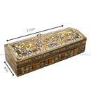 Engraved Wooden Mosaic Jewellery Trinket Box Gift Handmade Inlaid 21x8