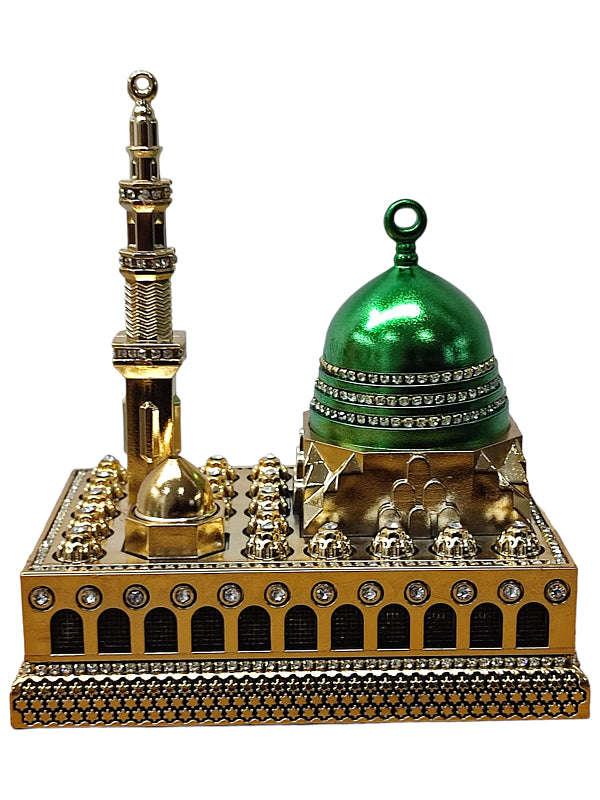 99 Names of Allah Kaba Shape Gold Ornament Wedding Eid Hajj Gift