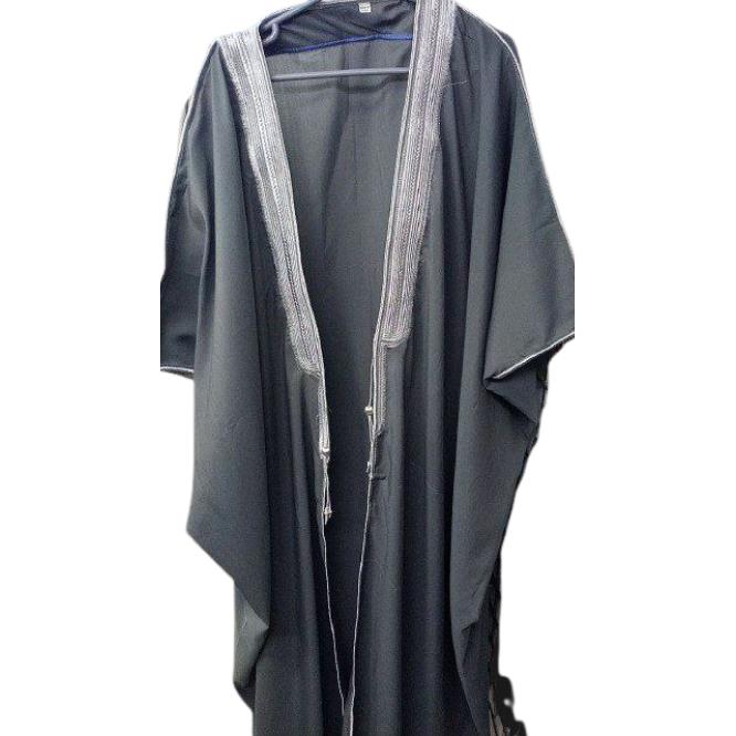 Bisht Cloak Arab Dress Thobe Islam Robe Eid Kaftan Wedding Arabian Men