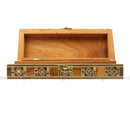 Engraved Wooden Mosaic Jewellery Trinket Box Gift Handmade Inlaid 21x8