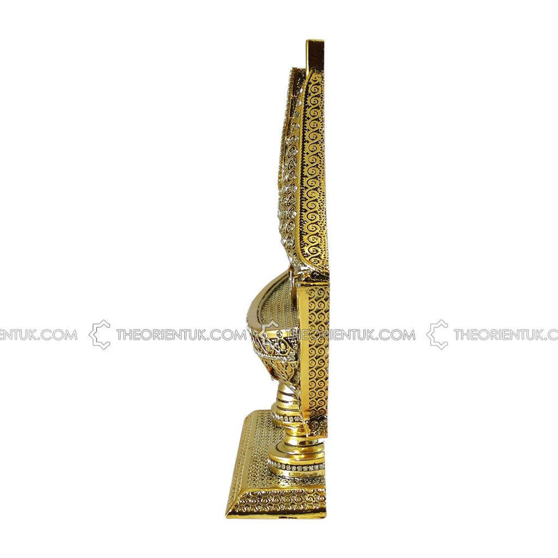 Allah + 99 Names of Allah Boat Shape Luxury Islamic Ornament Gift 27x25cm