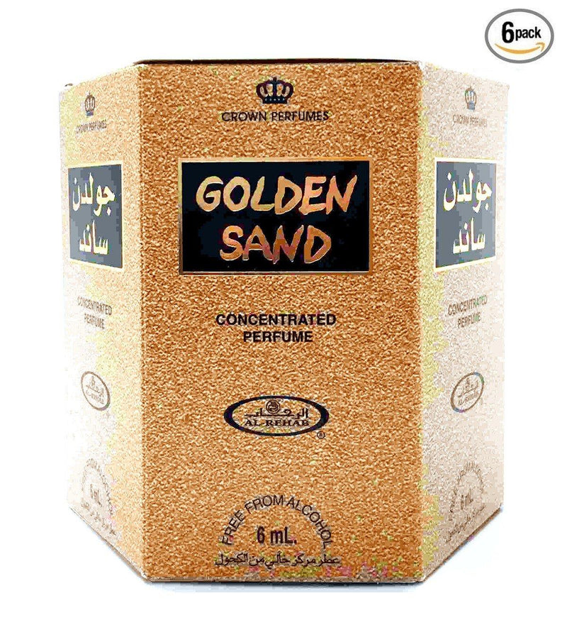6x6ml Golden Sand Al Rehab Genuine Perfume Fragrance Alcohol Free Halal