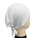 Ladies Bone Bonnet Cap Tie Tube Under Hijab Scarf Band Hat Chemo Girls Women