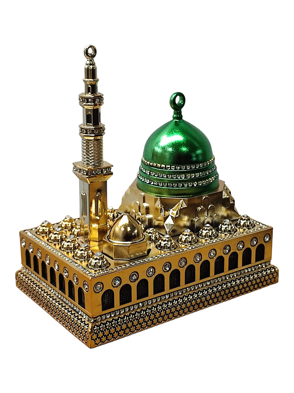 99 Names of Allah Kaba Shape Gold Ornament Wedding Eid Hajj Gift