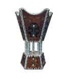 Large Bakhoor Burner Oil Incense Bakhour Syrian Handmade Wooden 16x26cm