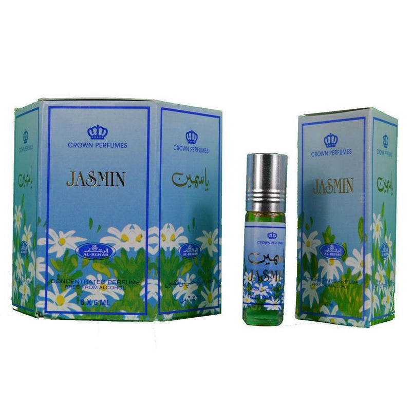 12x6ml Jasmin Al Rehab Genuine Perfume Roll On Fragrance Alcohol Free Halal