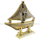 Allah + 99 Names of Allah Boat Shape Luxury Islamic Ornament Gift 27x25cm