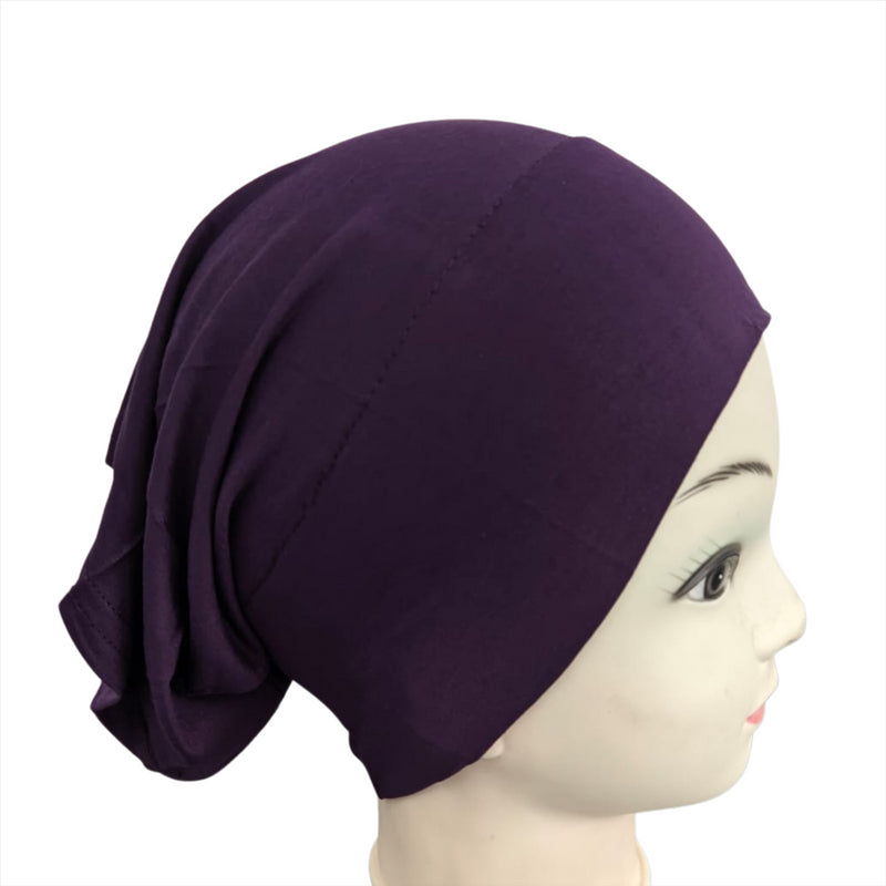Ladies Bone Bonnet Cap Tie Tube Under Hijab Scarf Band Hat Chemo Girls Women