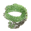 Islamic Tasbih Crystal 99 Prayer Beads Tasbeeh Dangling Tassel Muslim Counter Light Green - The Orient